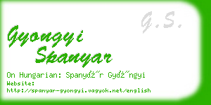 gyongyi spanyar business card